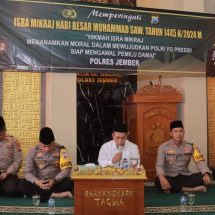 Tanamkan Moral Isra Mi’roj Polres Jember Wujudkan Polri Yang Presisi