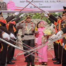 AKBP. Bayu Pratama Gubunagi Disambut Pedang Pora DiMapolres Jember