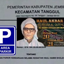 Camat Tanggul Verifikasi Surat Edaran Parkir Haul Habib Sholeh
