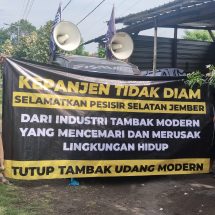 Ratusan Warga Pesisir Jember Bersama PMII Akan Demo Desak Pemerintah Tutup Tambak